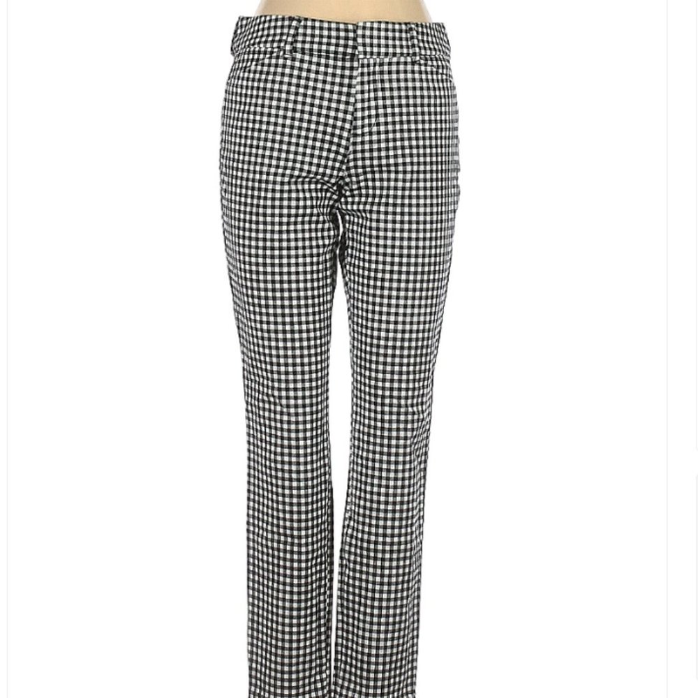 Saks Fifth Ave Black and white checkered straight leg pants, high waisted 16